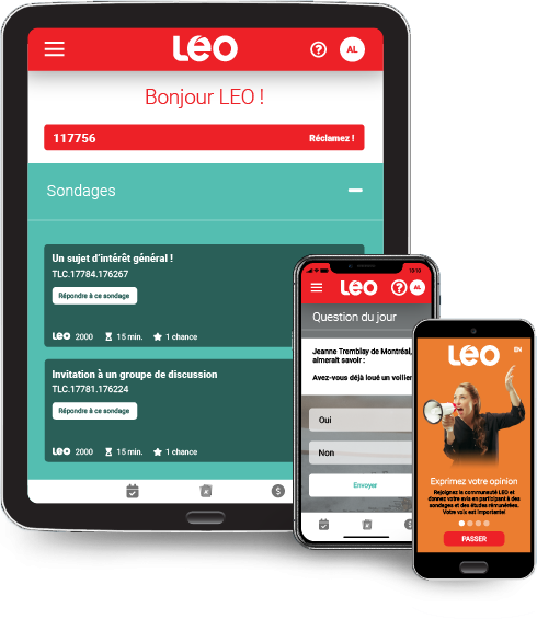 l'application mobile LEO