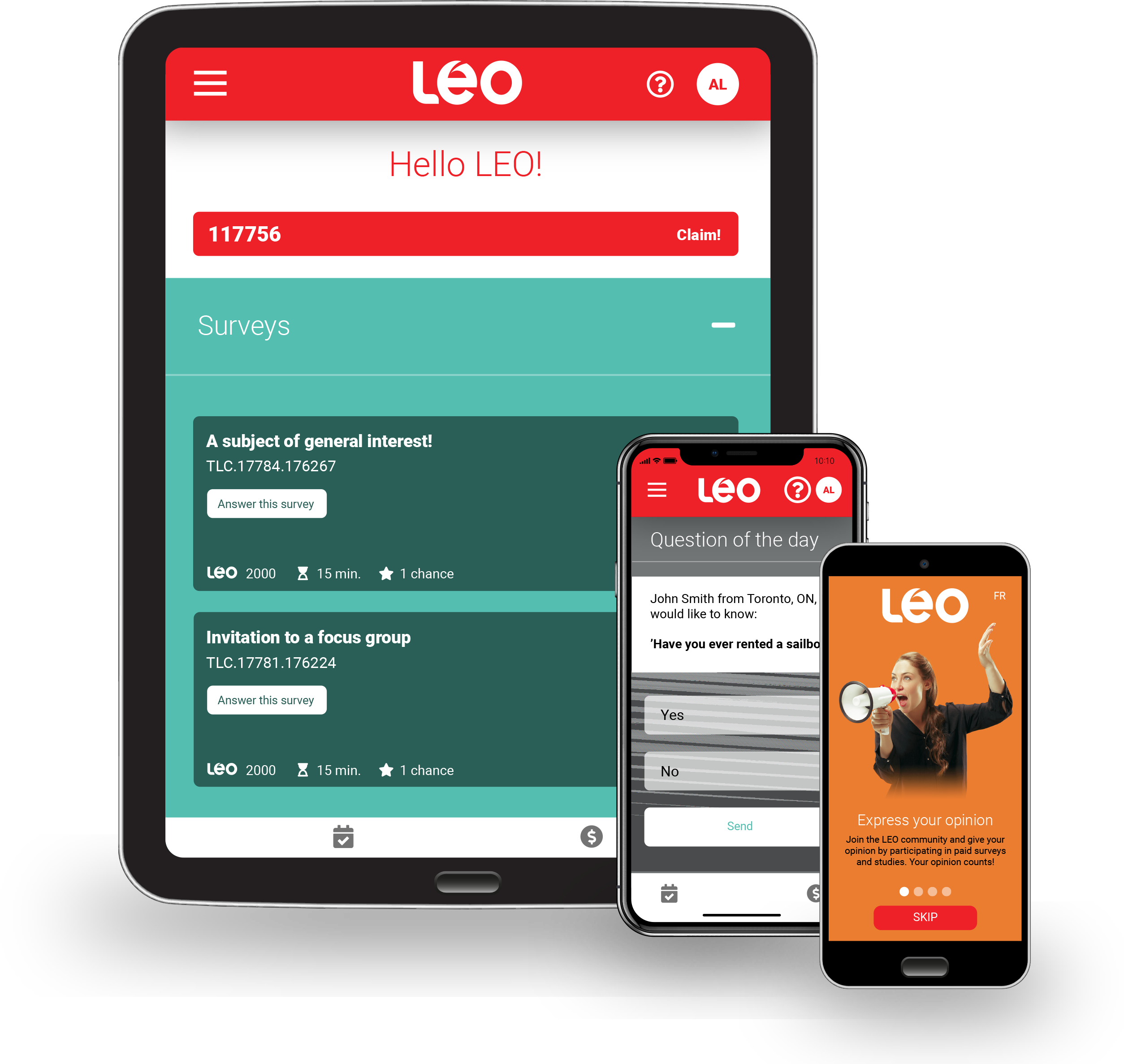 LEO app screenshots