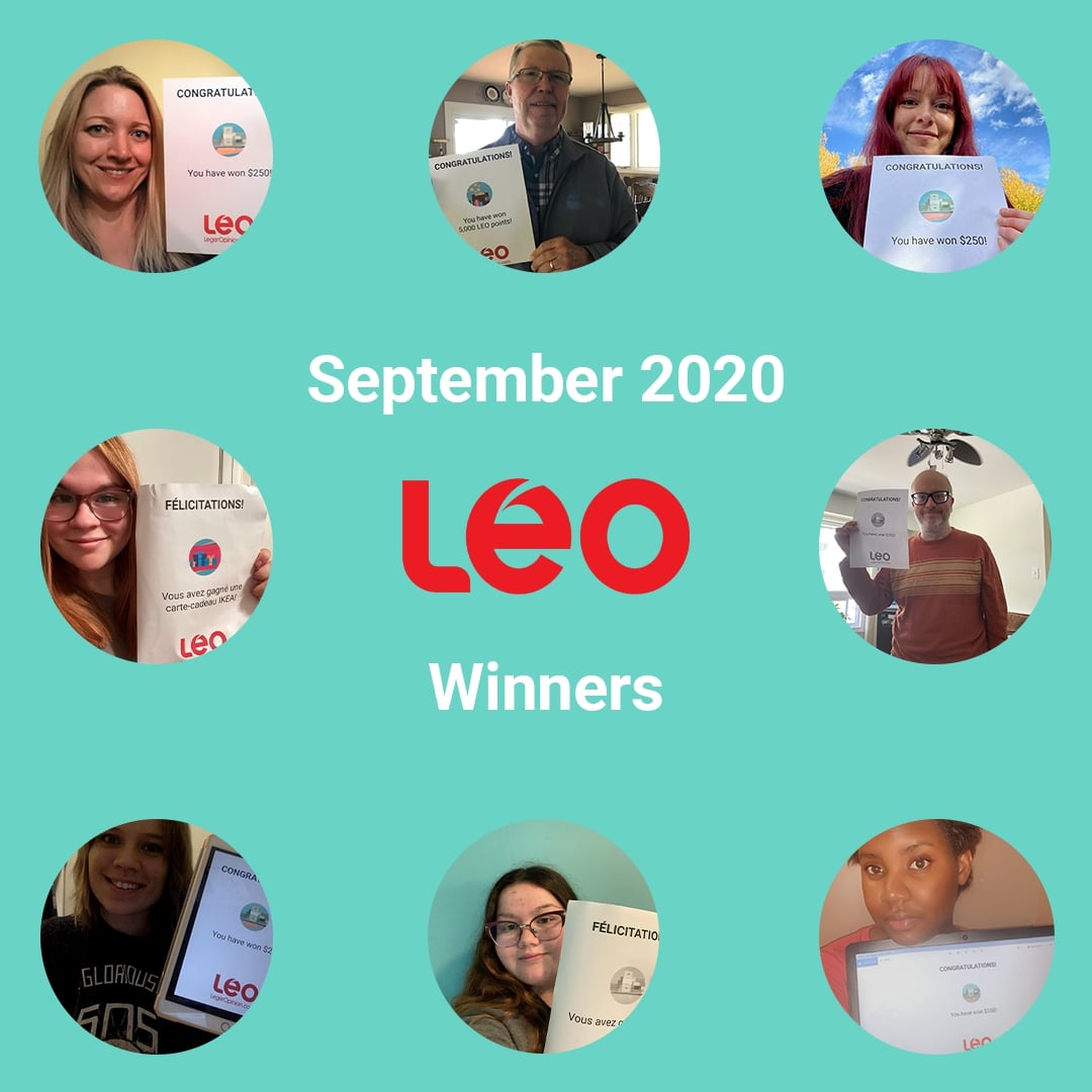 Photos of the September 2020 contest winners