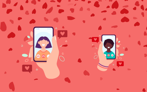 Friends texting each other