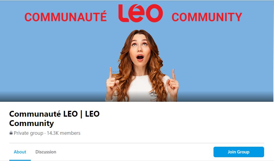 LEO Community Facebook Group Screenshot