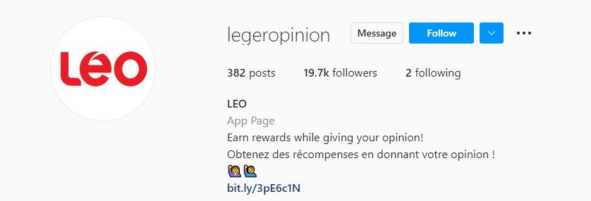 LEO Instagram Page