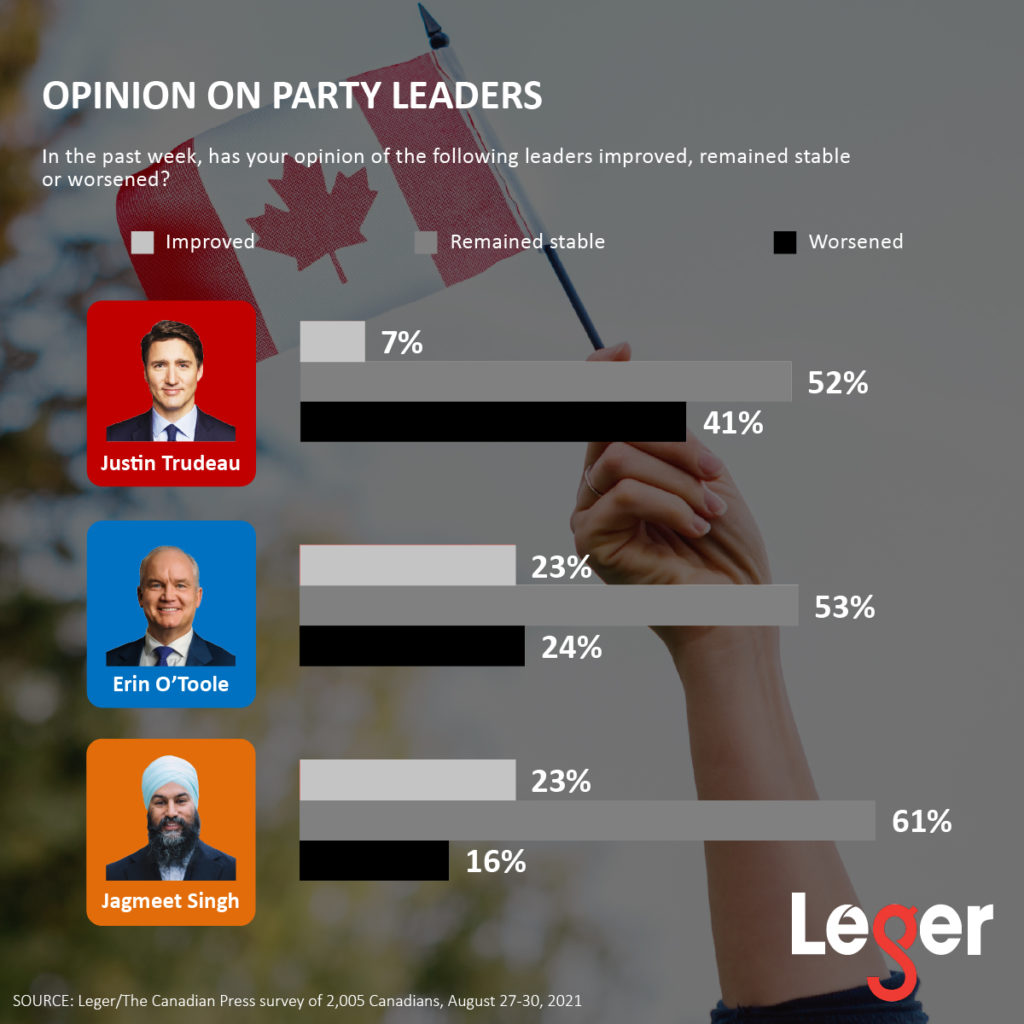 Opinion on Party Leaders