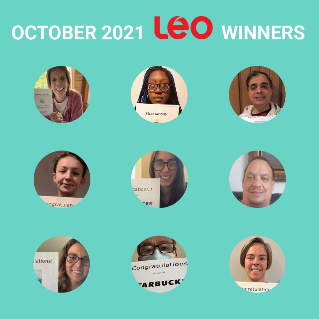 October 2021 Winners