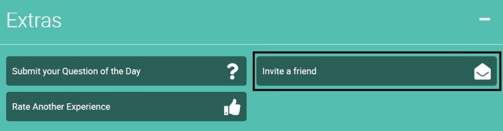 Invite a friend button