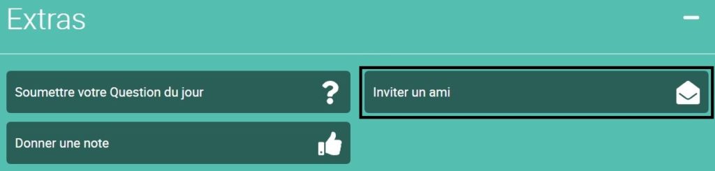 Bouton inviter un ami