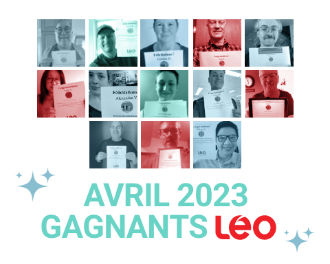 gagnants LEO d'avril 2023