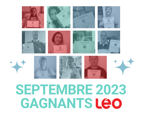Septembre 2023 gagnants LEO